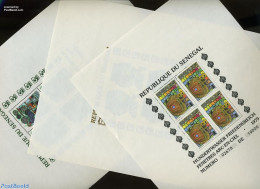Senegal 1979 Hunterwasser Paintings 3 S/s, Mint NH, Art - Hundertwasser - Modern Art (1850-present) - Sénégal (1960-...)