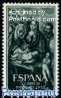 Spain 1955 Christmas, El Greco Painting 1v, Mint NH, Religion - Christmas - Art - Paintings - Ungebraucht