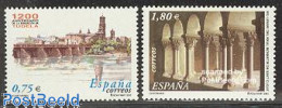 Spain 2002 Tudela, Sant Cugat 2v, Mint NH, Religion - Cloisters & Abbeys - Art - Bridges And Tunnels - Unused Stamps