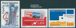 Spain 2005 Newspapers 3v, Mint NH, History - Various - Newspapers & Journalism - Maps - Art - Sculpture - Unused Stamps