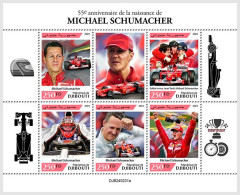 DJIBOUTI 2024 MNH Michael Schumacher Irvine Todt Formula 1 Formel 1 M/S - OFFICIAL ISSUE – DHQ2518 - Auto's