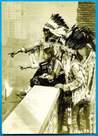 CPM INDIENS D'Amérique - SKYWALKERS - Blackfeet Indians Visiting NEW-YORK 1913 - Native Americans