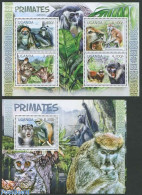 Uganda 2012 Primates 2 S/s, Mint NH, Nature - Animals (others & Mixed) - Monkeys - Autres & Non Classés