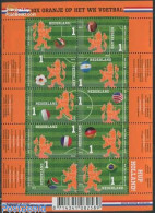 Netherlands 2014 Worldcup Football 10v M/s (2nd Print, Rough Surface), Mint NH, Sport - Football - Unused Stamps