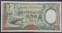 Indonésia.    25 Rupiah 1958 .  UNC - Indonesia