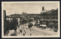 AK Winterthur, Bahnhofplatz Mit Strassenbahnen - Tram