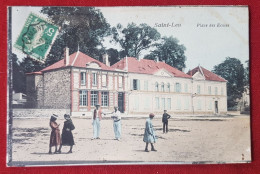 CPA Décollée - Saint Leu - Place Des écoles - Saint Leu La Foret