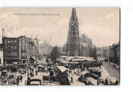 TOURCOING - Le Marché Et L'Eglise Saint Christophe - Très Bon état - Tourcoing