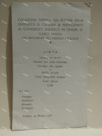 Delcampe - Italia Menu Rettore Dell'Università Di Cagliari Ai Partecipanti Del Congresso In Onore Di CARLO FADDA. Cagliari 1955 - Menu