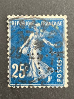 FRANCE C N°140 Semeuse CL 206 Indice 3 Perforé Perforés Perfins Perfin - Autres & Non Classés