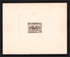 3170 Laos N°126 Combat De Boeufs 1966 Ox Fight Epreuve D'artiste Artist Proof - Laos