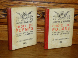 Lot De 2 Petits Livres IAC - Ronsard - Aubigne - 1945 - Unclassified