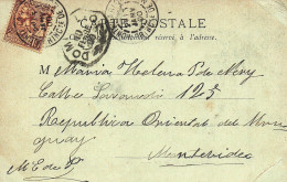 Monte Carlo Casino Gaming Hall Postcard To Uruguay Monaco Stamp 1900 Unusual Destiny - Briefe U. Dokumente