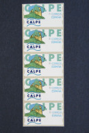 ESPAÑA. Etiqueta Postal. ATMs. 1999. Peñón De Ifach. Calpe.Tira De 5 Etiquetas Nuevas. - Machine Labels [ATM]
