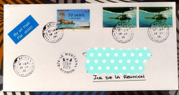 MAURITIUS MAURICE RODRIGUES 2025 Cover Lettre Police Helicopter Squadron 2024 Lions Club Reunion Island FRANCE - Maurice (1968-...)