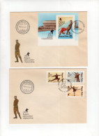 "UNGARN" 1988, Mi. 3046A-3051A Und Block 195A Auf 3 FDC "Eiskunstlauf-WM" Auf 3 FDC (73387) - FDC