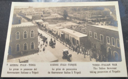 TURCO - ITALIAN  WAR  - 1911 " THE  ITALIAN  GOVERNATOR  TAKING  POSSESSION  OF TRIPOLIS _ NEW OLD POSTCARD - Andere Kriege