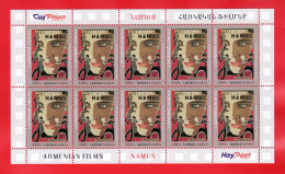Armenien/Armenie/Armenia 2025, 100th Ann. Of The Feature Film “Namus”, Cinema, Movie, Sheet MS - MNH - Arménie