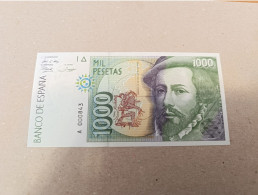1000 Pesetas 1992, Serie A000843 Nº Bajisimo, Sin Circular/plancha - [ 4] 1975-… : Juan Carlos I