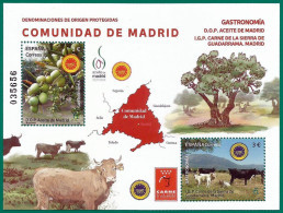 España. Spain. 2025. HB. Gastronomía. D.O. P. Comunidad De Madrid. DOP Aceite De Madrid. IGP Carne Sierra Guadarrama - Neufs