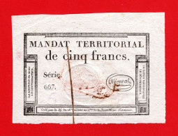 MANDAT TERRITORIAL 5 FRANCS - MONVAL - 28 VENTOSE AN 4 - 3e EMISSION - REVOLUTION - A VOIR !!! - Assignats