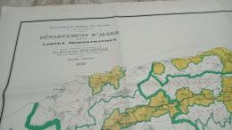 CARTES GEOGRAPHIQUES DE L'ALGERIE LIMITES ADMINISTRATIVES PAR Mr JACQUES SOUSTELLE 1955 - Geographical Maps