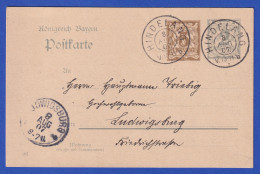 Bayern 1907 GA Postkarte Mi.-Nr. P74/04 O HINDELANG Gel. Nach Ludwigsburg - Autres & Non Classés