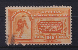 USA 1893 Eilmarke Eilbote Links 10 Cents Orange Mi.-Nr. 72 Gestempelt - Andere & Zonder Classificatie