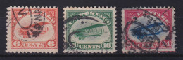 USA 1918 Flugpostmarken Doppeldecker Jenny Mi.-Nr. 248-250 Gestempelt - Andere & Zonder Classificatie
