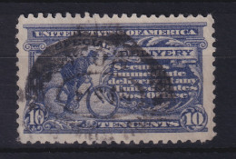 USA 1902 Eilmarke Eilbote Auf Fahrrad 10 Cents Blau Mi.-Nr. 152 Gestempelt - Andere & Zonder Classificatie