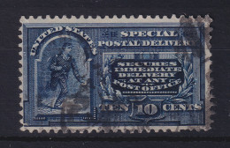 USA 1895 Eilmarke Eilbote Links 10 Cents Blau Mi.-Nr. 116 Gestempelt - Andere & Zonder Classificatie