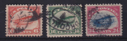 USA 1918 Flugpostmarken Doppeldecker Jenny   Mi.-Nr. 248-250  Gestempelt - Andere & Zonder Classificatie