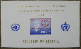 Fight Against Malaria, Health Disease Medicine, Insects, Mosquito, Paludisme Liberia IMPERF MS MNH - Ziekte