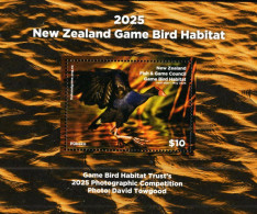 New Zealand - 2025 - Fish And Game Council - Game Bird Habitat - Mint Souvenir Sheet - Neufs