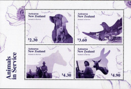 New Zealand - 2025 - Animals In Service - Dog, Bird, Horse, Donkey - Mint Souvenir Sheet - Neufs