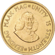 Afrique Du Sud, 2 Rand, Springbok, 1964, Pretoria, Or, SUP - Zuid-Afrika