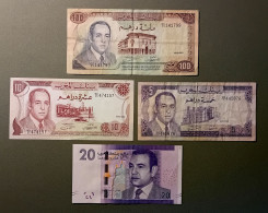 MAROC - LOT DE 4 BILLETS TTB - Morocco