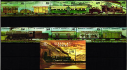 Indonesien Block 133, 1805-1814 Postfrisch Eisenbahn Lokomotive #NO872 - Indonésie