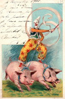 Clown Blanc Et Cochon - Cirque