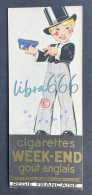 Bladwijzer / Signet -  Cigarettes WEEK-END Goût Anglais / Cigarettes CELTIQUE Caporal Ordinaire (Illustr. René Vincent) - Marque-Pages