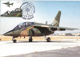 CARTE MAXIMUM - MAXIMUM-KARTE- CARTOLINA MAXIMA- MAXICARD- MAXIMUM CARD- PORTUGAL - AVION MILITAIRE A Jet - Militaria