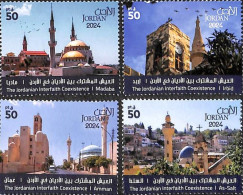 Jordan 2024 MNH, Interfaith Coexistence, Church, Mosque - Jordanie