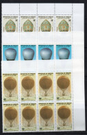 DJIBOUTI - 1983- MANNED FLIGHT / BALLOONS SET OF 3 IN BLOCKS OF 8 MINT NEVER HINGED SG CAT £66 - Djibouti (1977-...)