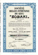 Titre De 1961 - Sté Belgo-Africaine Du Kivu -SOBAKI - Anciennement Comité National Du Kivu - EF - Afrika
