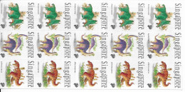 Singapore Mnh ** 1998 Dinosaurs Foil Sheet - Singapour (1959-...)