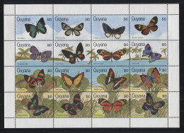 Guyana - 1990 Butterflies Kleinbogen (1) MNH__(THB-4638) - Guyane (1966-...)
