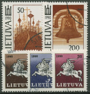 Litauen 1991 Nationale Litauische Symbole 465/69 Gestempelt - Lituanie