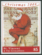St. Vincent 2004 Weihnachten Gemälde Rockwell Block 643 Postfrisch (C64921) - St.Vincent (1979-...)