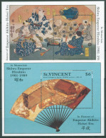 St. Vincent 1989 Kaiser Hirohito Gemälde Block 76/77 Postfrisch (C64883) - St.Vincent (1979-...)