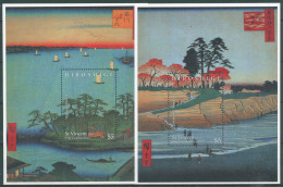 St. Vincent 1997 Ando Hiroshige Gemälde Block 420/21 Postfrisch (C64903) - St.Vincent (1979-...)